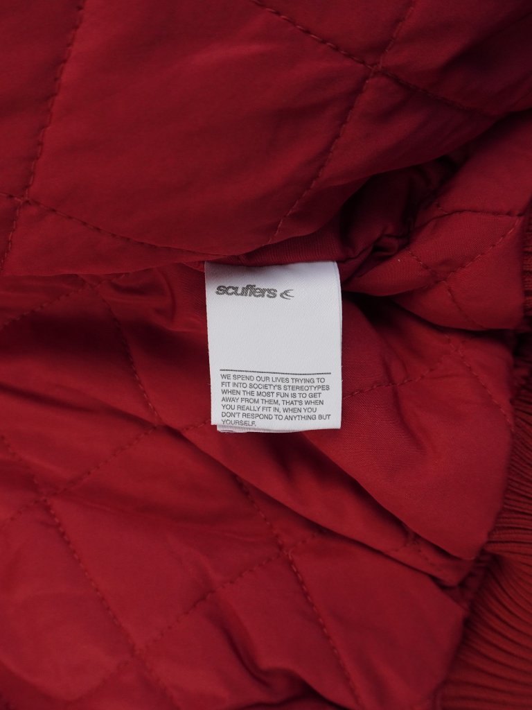 Scuffers Raw Red Raw Distressed Jacket With Embossed Logo - Unisex Size Medium — image 8 of 8
